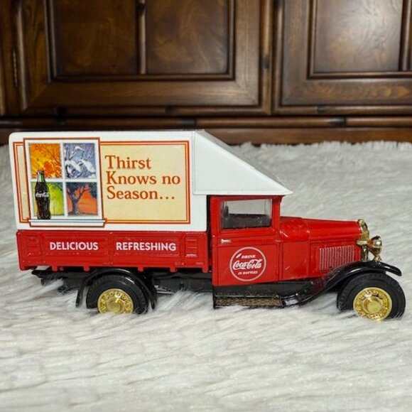 Vintage Coca-Cola x Mattel Metal Red White 1932 Ford AA Truck Spinning Wheels - Picture 6 of 13